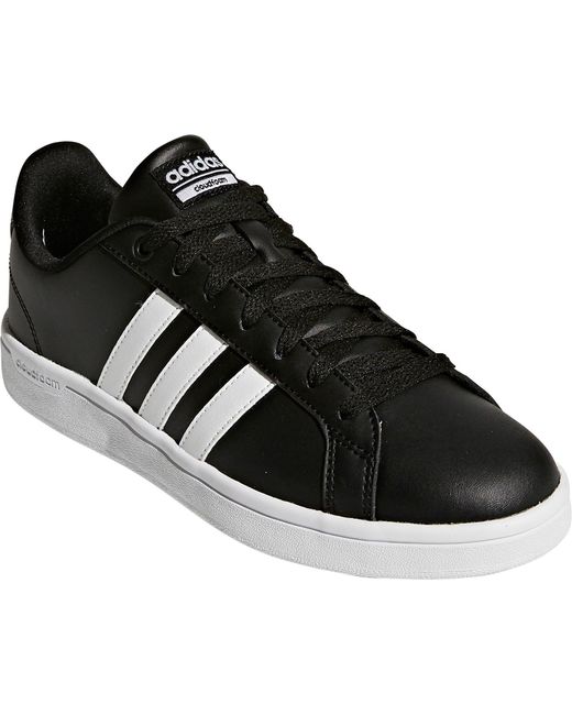 adidas Leather Cloudfoam Advantage Shoes in Black/White (Black) for Men |  Lyst