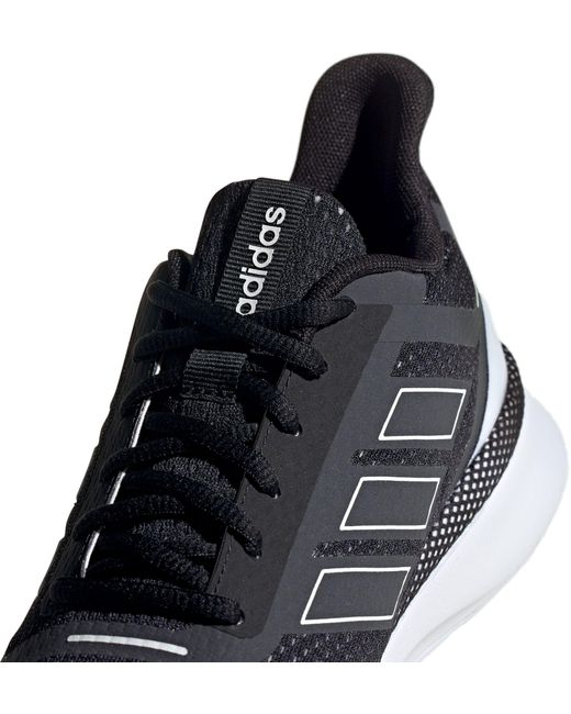 adidas Leather Nova Run Running Shoes in Black/White (Black) for Men - Lyst