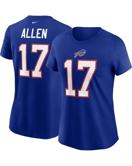 Nike Buffalo Bills Josh Allen #17 Logo T-shirt in Blue | Lyst