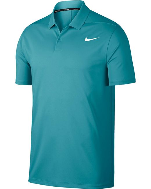 Nike Synthetic Solid Dry Victory Golf Polo in Blue for Men Lyst