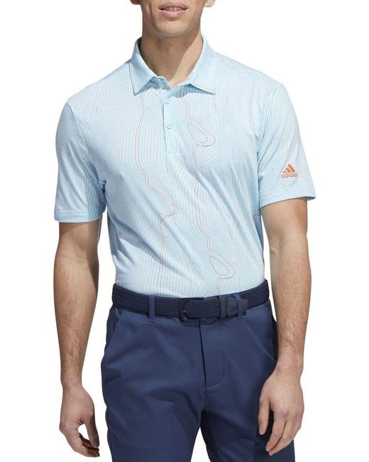 adidas Course Map Golf Polo in Blue for Men Lyst