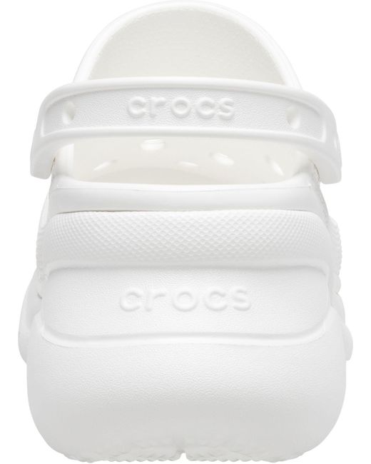 white bae clogs