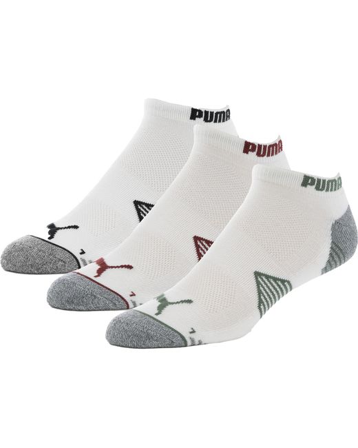 PUMA Essential Low Cut Golf Socks 3 Pack in White for Men Lyst