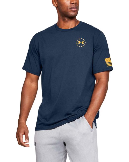 Under Armour Freedom Flag T-shirt in Blue for Men - Lyst