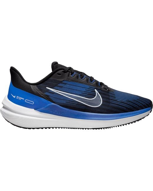 Nike Rubber Air Winflo 9 Running Shoes in Black/White/Blue (Blue) for ...