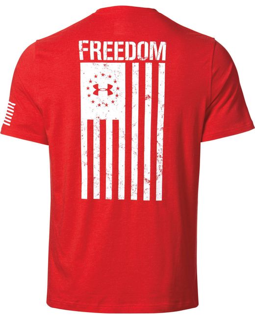 Lyst - Under Armour Freedom Flag T-shirt in Red for Men