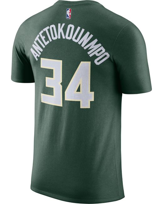 Nike Milwaukee Bucks Giannis Antetokounmpo #34 Dri-fit Green T-shirt for Men - Lyst