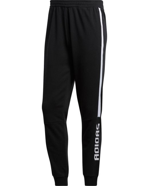 adidas black and white joggers