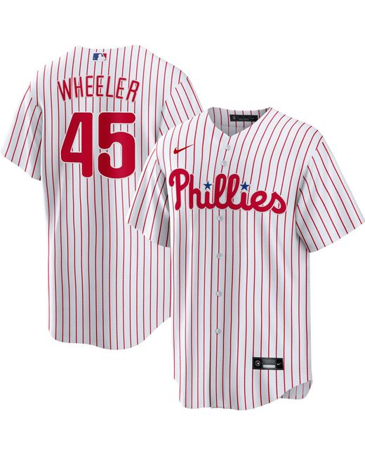 Nike Philadelphia Phillies Zack Wheeler 45 White Cool Base Jersey in
