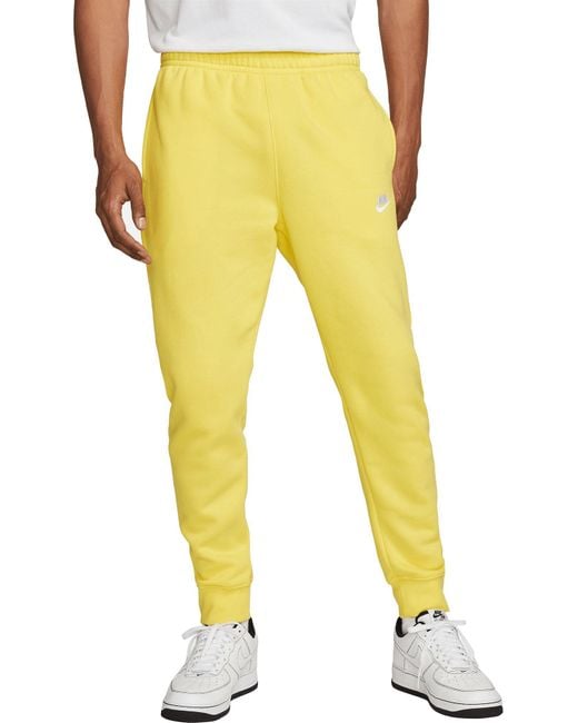 Nike Sportswear Club Fleece Jogger Pants in Yellow for Men | Lyst