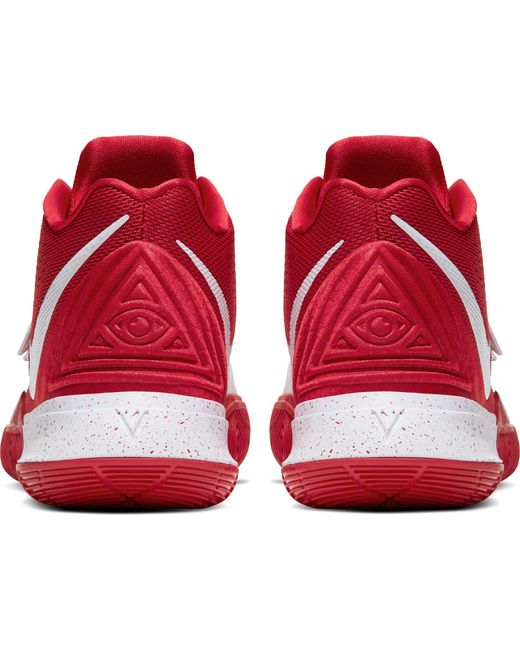 nike white and red basketball shoes