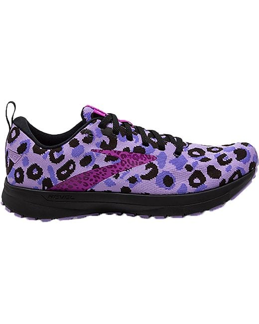 Brooks Lace Revel 5 Electric Cheetah 2.0 Running Shoes in Print (Black