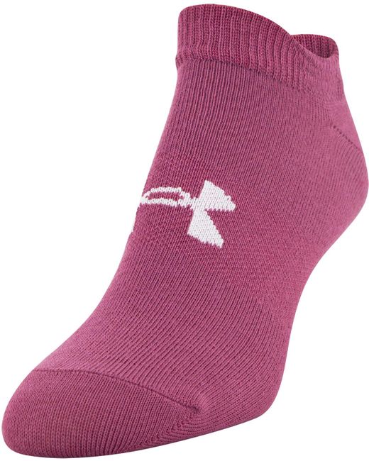 Under Armour Essential 2.0 No Show Socks 6 Pack in Purple - Lyst
