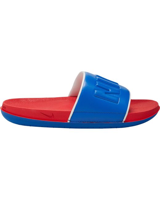 nike slides red white and blue