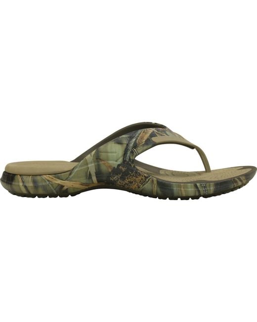 Crocsâ¢ Adult Modi Sport Realtree Max-4 Flip Flops in Chocolate/Khaki (Green) | Lyst