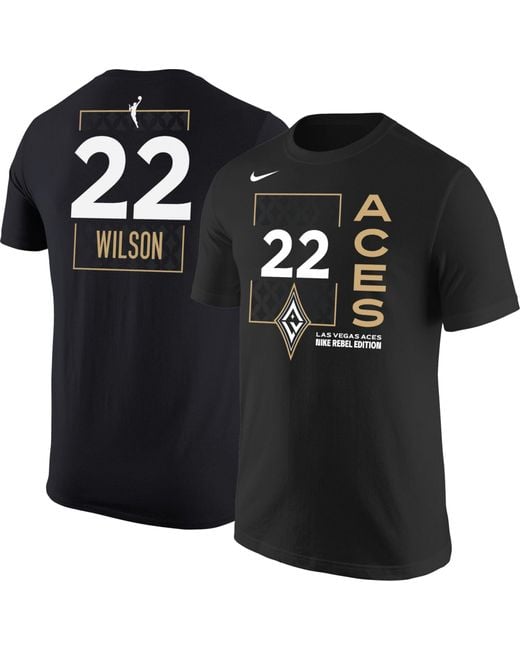 Nike Las Vegas Aces A'ja Wilson #22 Black T-shirt for Men | Lyst