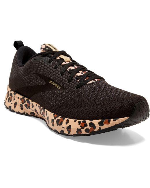 leopard print running trainers