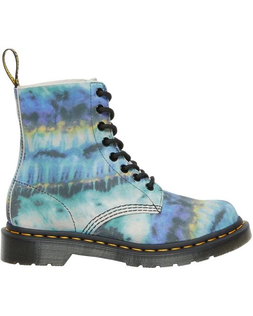 Dr. Martens 1460 Pascal Summer Tie Dye Boots in Blue Lyst