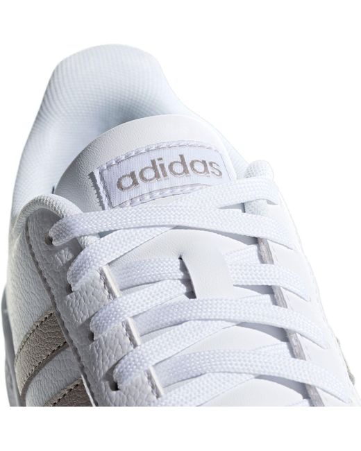 adidas grand court silver