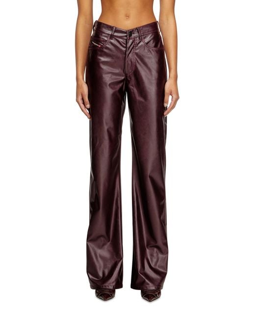 DIESEL Red Burgundy Pants