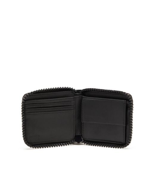 メンズ DIESEL 二つ折り財布 Black