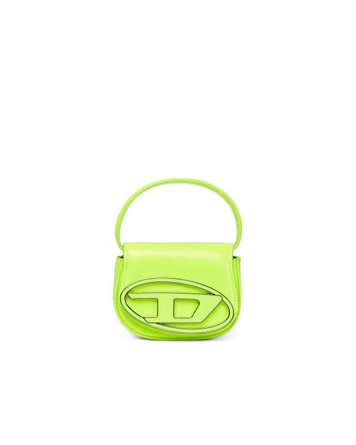 DIESEL Green Iconic Mini Bag In Neon Leather