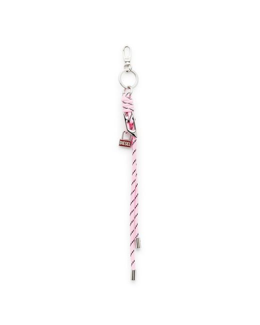 DIESEL Pink Metal And Rope Charm With Pendant