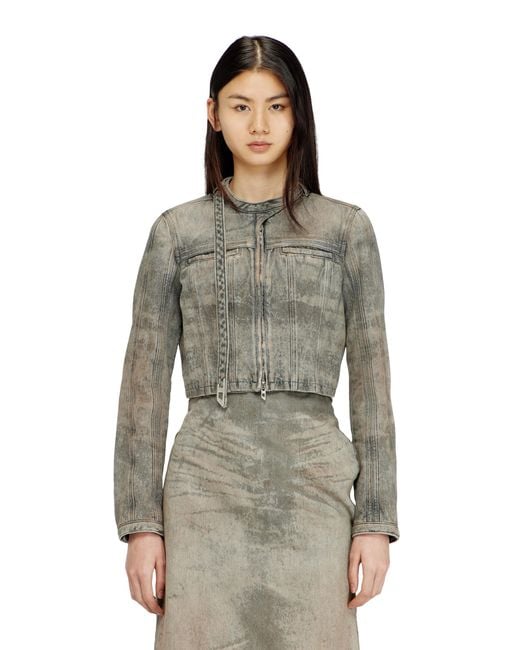 DIESEL Green Cropped Jacket