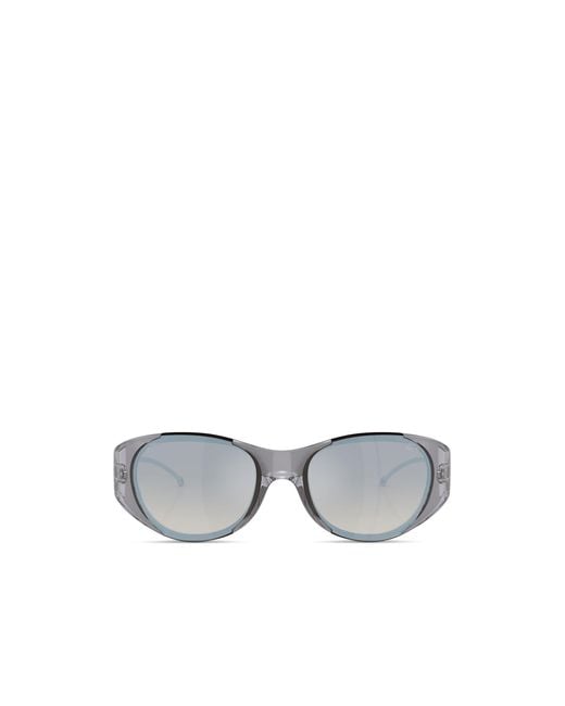 DIESEL Iconic Oval Sunglasses in Gray | Lyst