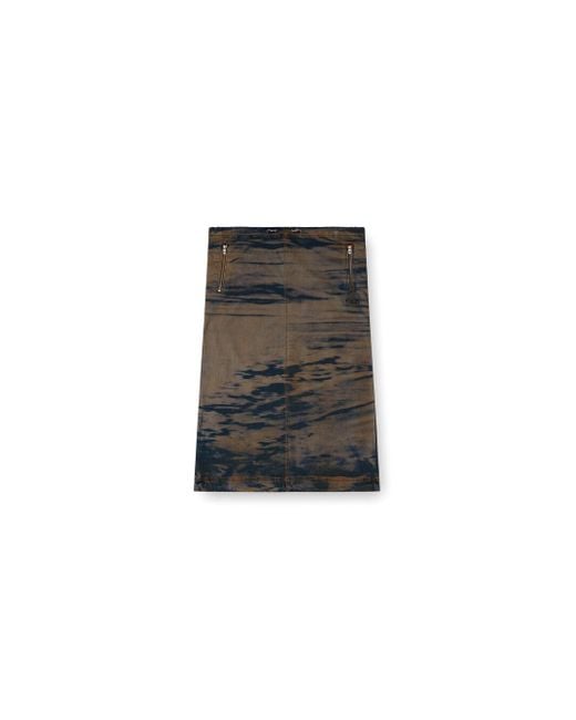 DIESEL Black Midi Denim Skirt With Drawstring