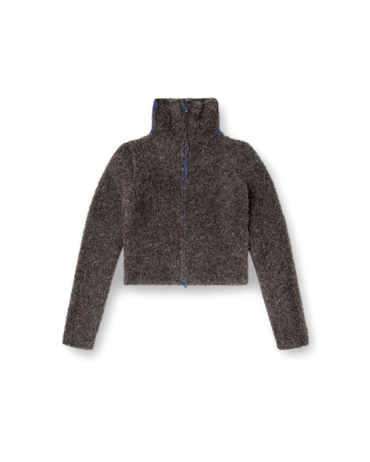 DIESEL Zip Cardigan With Contrast Interior Black