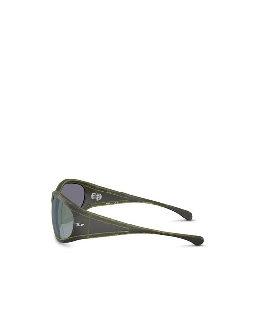 DIESEL Green Rectangular Sunglasses