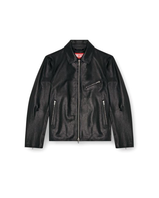 メンズ DIESEL レザージャケット Black
