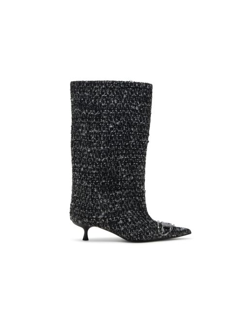 DIESEL Women's Black D-Venus-Bouclé Knee-High Boots