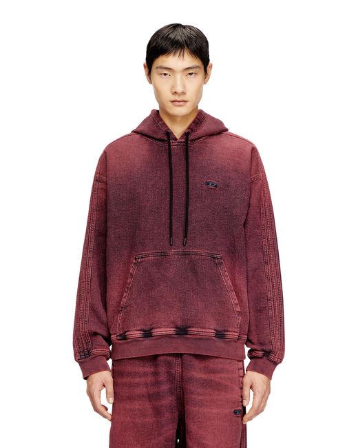 DIESEL Red Hoodie for men