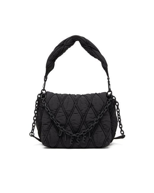 DIESEL Black Charm-D-Shoulder Bag