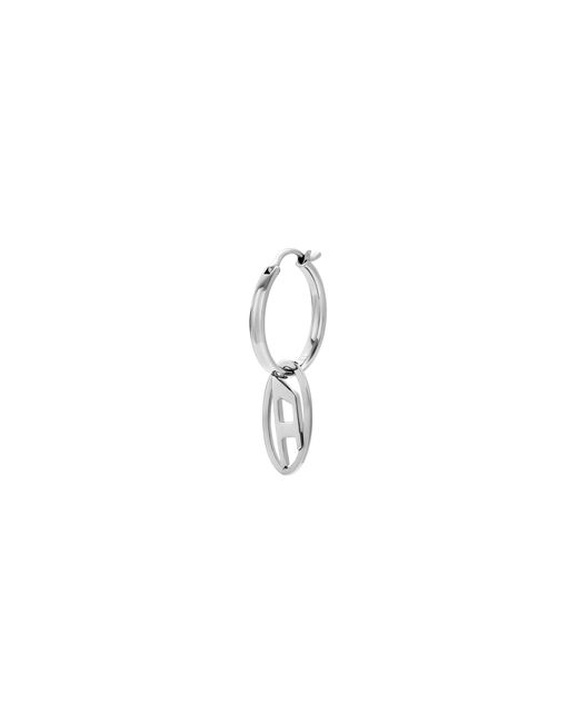DIESEL Blue Stainless Steel Hoop Earring