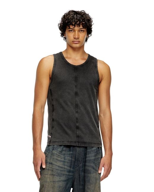 DIESEL Black Tank Top for men