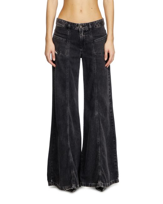 Jean ample D-Akii 068hn à coupe évasée DIESEL en coloris Black