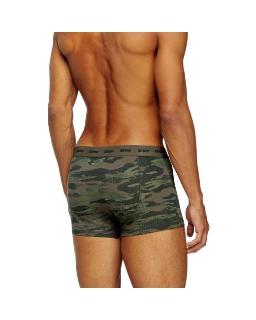 DIESEL Green 3-Pack Of Boxer Briefs Plain And Camo for men
