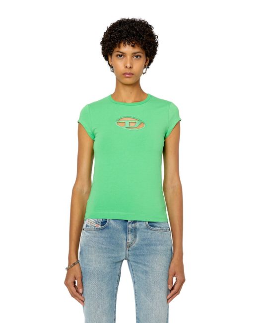 DIESEL T-shirt With Peekaboo Logo in Green | Lyst