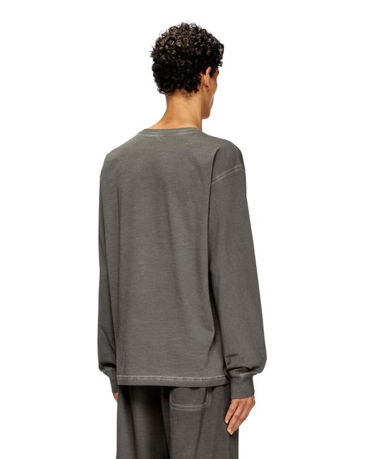 メンズ DIESEL 長袖Tシャツ Gray
