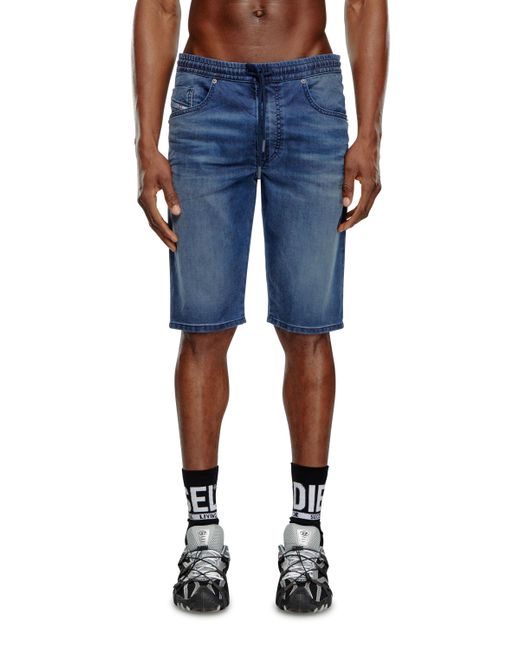 DIESEL Blue Chino Shorts In Jogg Jeans for men