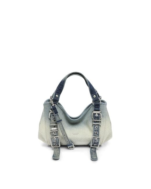 DIESEL Blue D-One-Small Top-Handle Bag