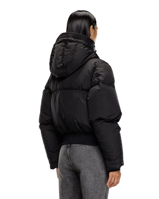 DIESEL Hooded Down Jacket Black