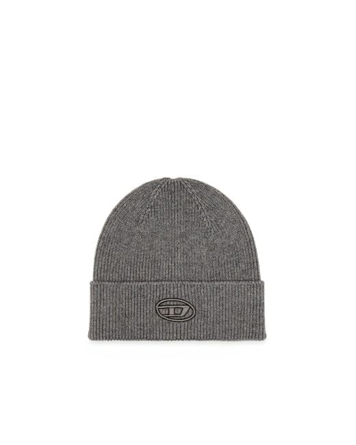 DIESEL ニットキャップロゴ Gray