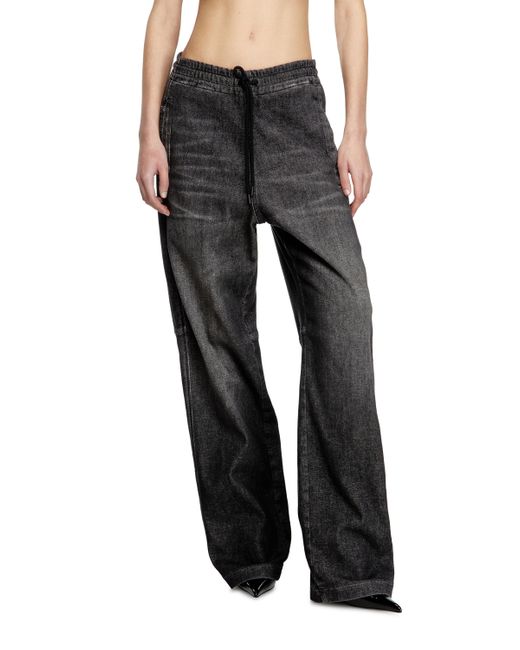 DIESEL Relaxed D-Martyans Track Denim Black