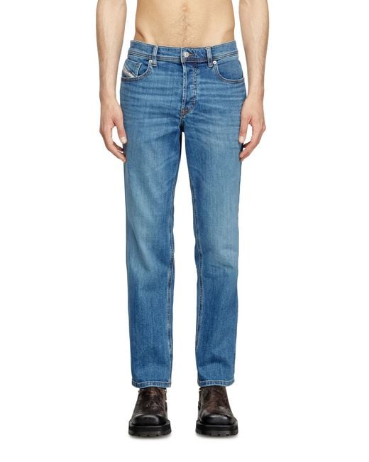 DIESEL Blue Regular Jeans Regular Waist 2023 D-Finitive, Light, Button Fly for men