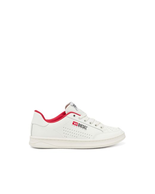 DIESEL White S-athene-retro Sneakers In Perforated Leather for men