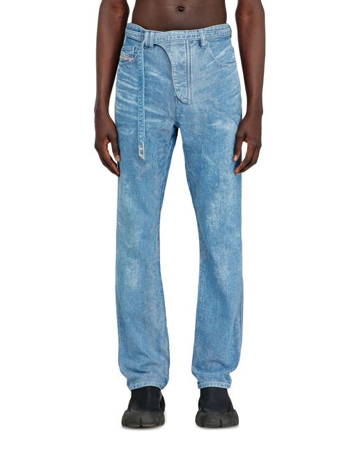 DIESEL Blue Slim Jeans High Waist D-Juren, Medium, Button Fly for men